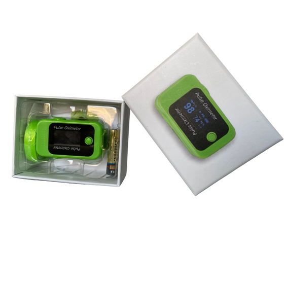 IguanaMed Fingertip Pulse Oximeter - Blood Oxygen Saturation (SpO2) and Pulse Rate Monitor