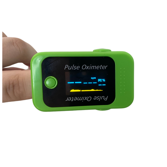 IguanaMed Fingertip Pulse Oximeter - Blood Oxygen Saturation (SpO2) and Pulse Rate Monitor